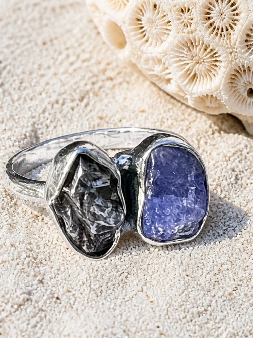 NEW! Tanzanite & Meteorite Ring
